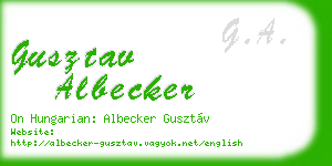 gusztav albecker business card