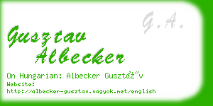 gusztav albecker business card